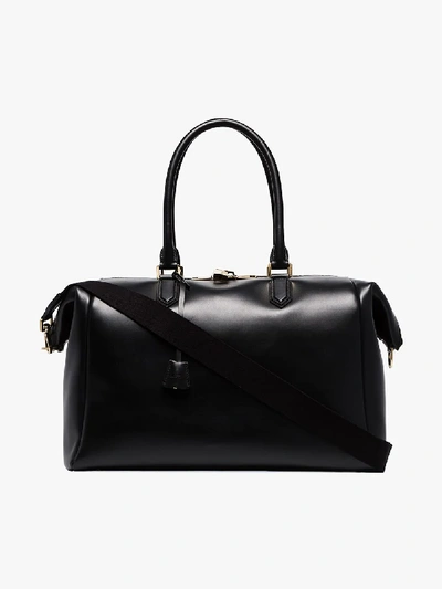 Shop Dolce & Gabbana Black Monreal Leather Weekend Holdall Bag