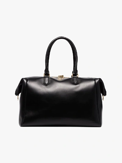 Shop Dolce & Gabbana Black Monreal Leather Weekend Holdall Bag