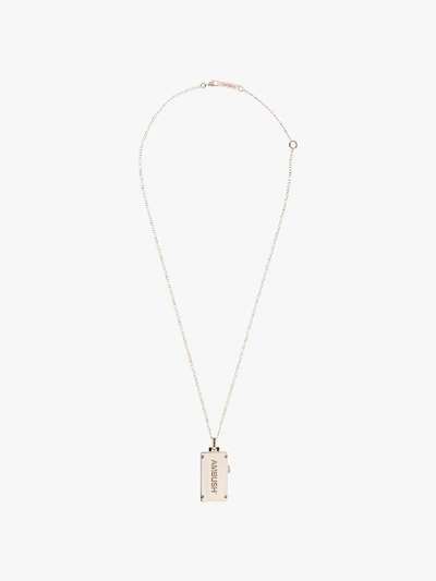 Shop Ambush Silver Tone Usb Pendant Necklace In Metallic