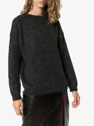 Shop Acne Studios Oversized Knit Sweater In Grey