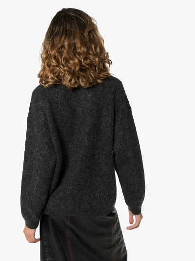 Shop Acne Studios Oversized Knit Sweater In Grey