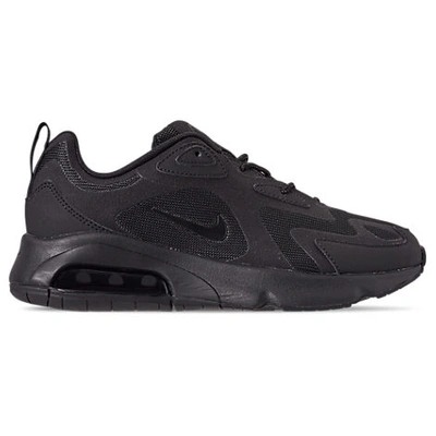 Shop Nike Men's Air Max 200 Casual Shoes In Black