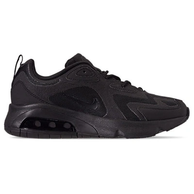 Shop Nike Women's Air Max 200 Casual Shoes In Black