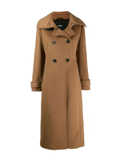 Mackage Elodie-r Double Breasted Wool Blend Coat In Neutrals