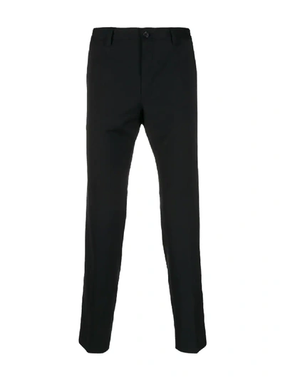 Shop Dolce & Gabbana Slim-fit Chino Trousers In Black