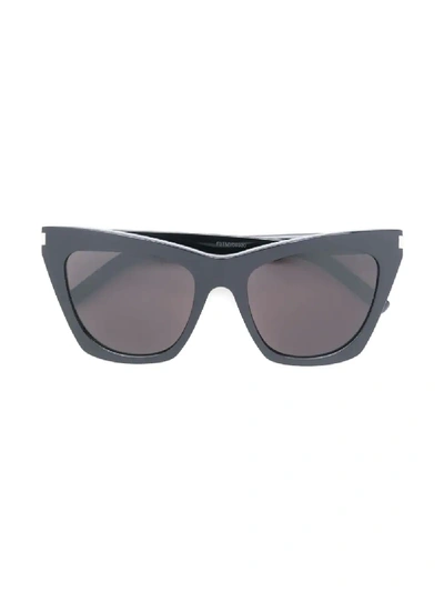 Shop Saint Laurent Kate Sunglasses In Black