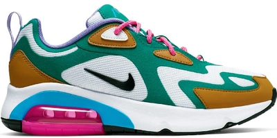 Pre-owned Air Max 200 Mystic Green (women's) In Mystic Green/white-gold  Suede-light Current Blue-pink Blast-medium Violet