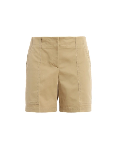 Shop Ermanno Scervino Cargo Style Beige Cotton Short Pants