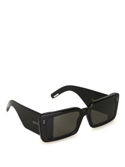 Shop Gucci Over Rectangular Sunglasses In Black