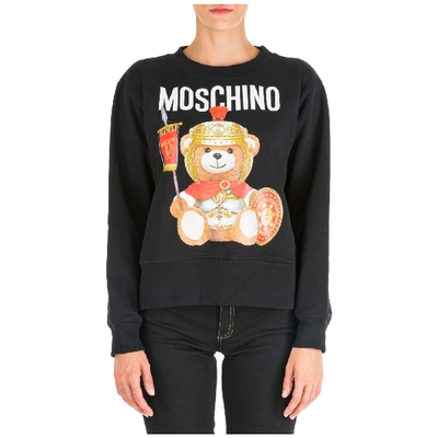 Shop Moschino Women's Sweatshirt Roman Teddy Bear In Black