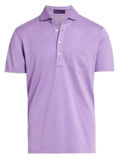 Shop Ralph Lauren Washed Non-logo Polo In Pale Lavender