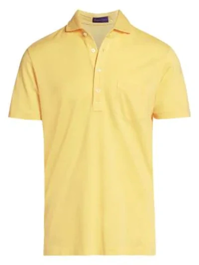 Shop Ralph Lauren Washed Non-logo Short-sleeve Polo In Sun Yellow