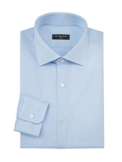 Shop Saks Fifth Avenue Collection Travel Dress Shirt In Light Blue