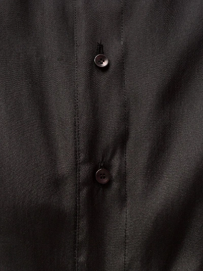 Shop Alaïa Button-down Ruffled Silk Skirt In Black