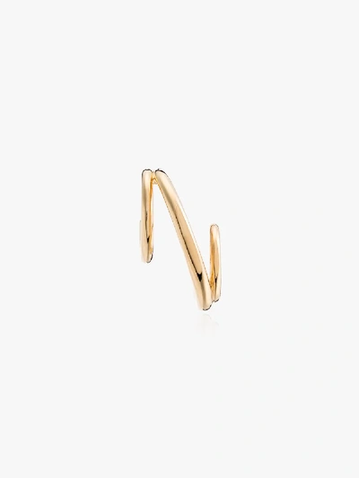 Shop Charlotte Chesnais 18k Gold Vermeil Triplet Hoop Single Earring