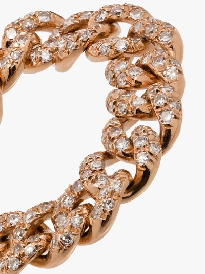 Shop Shay 18k Rose Gold Mini Link Diamond Ring In Metallic