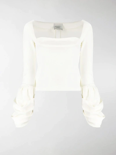 Shop A.w.a.k.e. Top With Gathered Cuffs In White