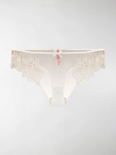 Shop Agent Provocateur Lindie Slip Briefs In Neutrals