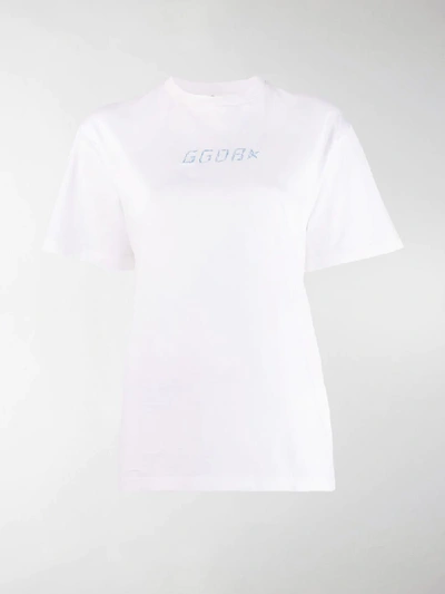 Shop Golden Goose Printed Logo T-shirt In White