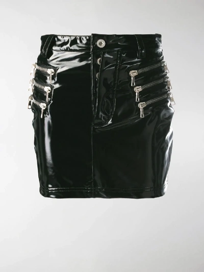 Shop Ben Taverniti Unravel Project Latex Mini Skirt In Black