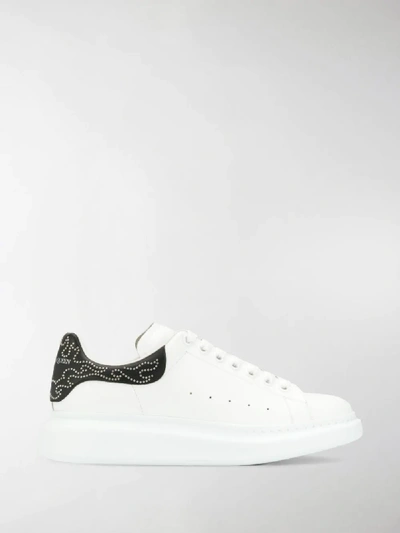 Shop Alexander Mcqueen Stud Embellished Sneakers In White