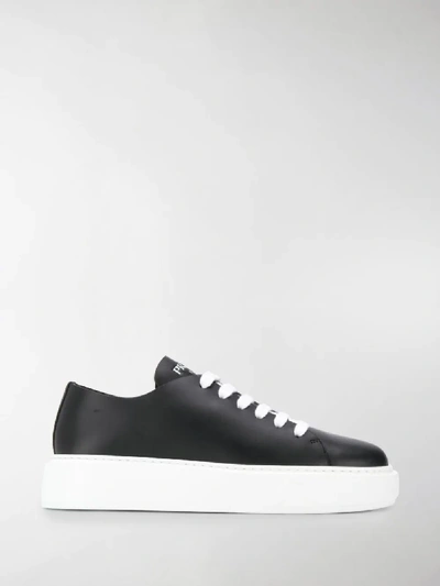 Shop Prada Platform Low-top Sneakers In Black