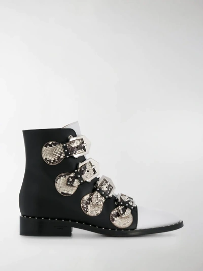 Shop Givenchy Multi-strap Ankle Boots In Black