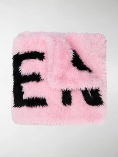 Shop Balenciaga Faux Fur Giant Scarf In Pink