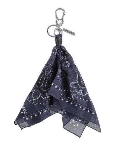 Shop Dsquared2 Key Ring In Slate Blue