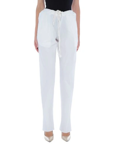 Shop Pt01 Pt Torino Woman Pants White Size 8 Cotton, Elastane