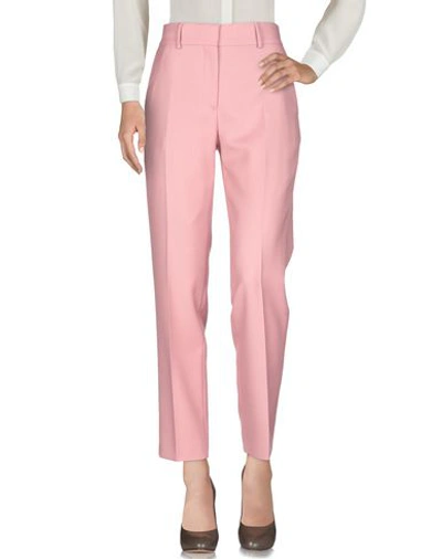 Shop Burberry Casual Pants In Pink