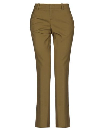 Shop Gucci Casual Pants In Military Green