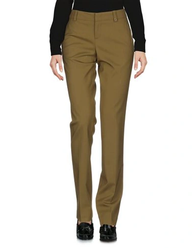 Shop Gucci Casual Pants In Military Green