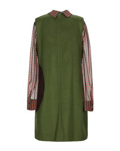 Shop Alessandro Dell'acqua Short Dress In Military Green