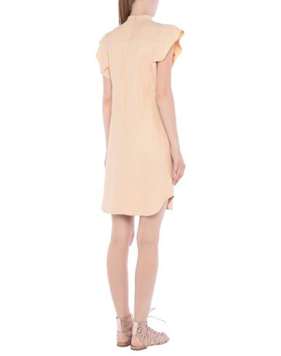 Shop Chloé Short Dresses In Apricot