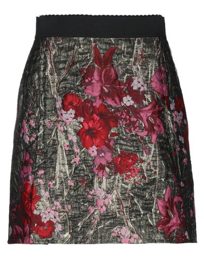 Shop Dolce & Gabbana Knee Length Skirt In Mauve