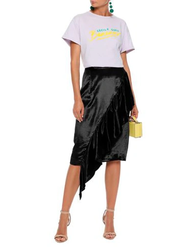 Shop Milly 3/4 Length Skirts In Black