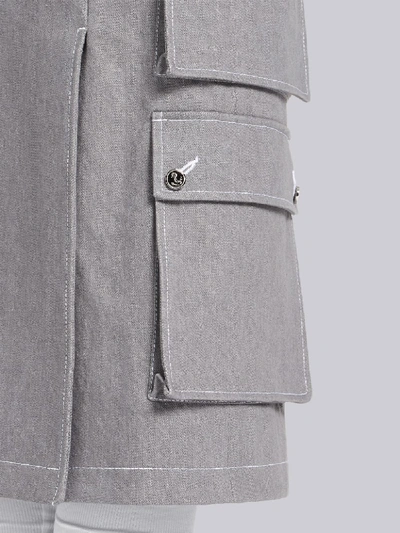 Shop Thom Browne Hunting Cardigan Skirt In Grey