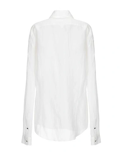 Shop Anthony Vaccarello Solid Color Shirts & Blouses In Ivory