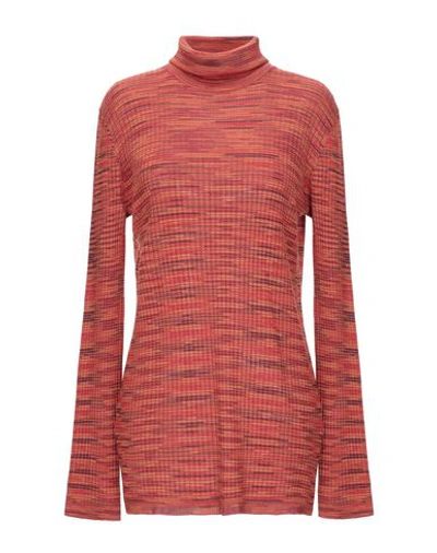 Shop M Missoni Turtlenecks In Brick Red