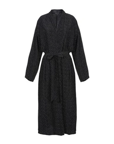 Shop Eileen Fisher Overcoats In Black