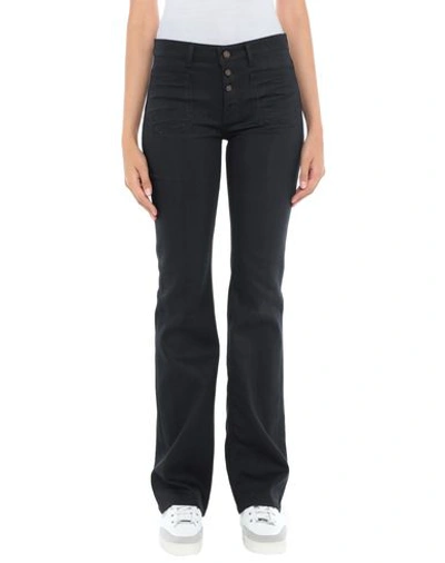 Shop Saint Laurent Woman Denim Pants Black Size 30 Cotton, Elastane