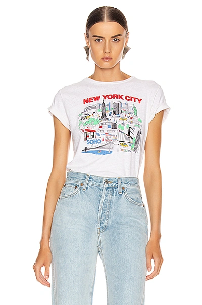 Shop Re/done Classic Tee New York City In Novelty,white In Vintage White