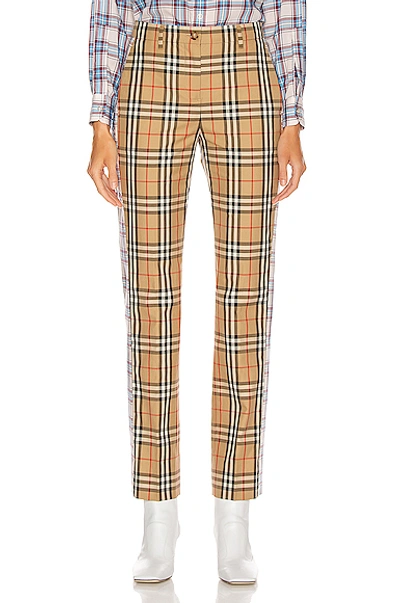 Shop Burberry Dana Pant In Archive Beige