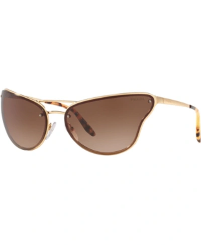 Shop Prada Catwalk Sunglasses, Pr 74vs 69 In Gold/brown Gradient