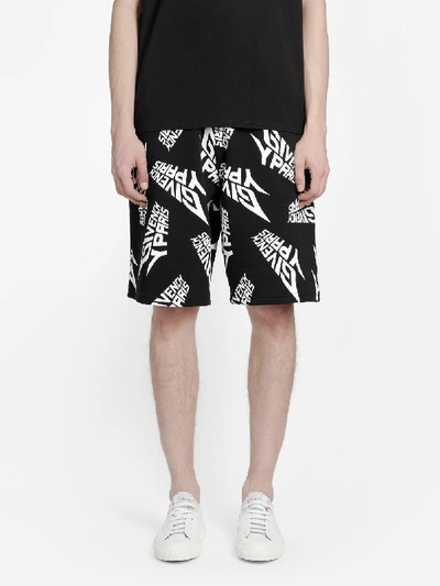 Shop Givenchy Shorts In Black&white