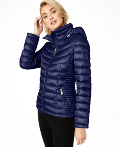 Calvin Klein Chevron Packable Down Puffer Coat, Created For Macy's In  Pearlised Artisan Blue | ModeSens