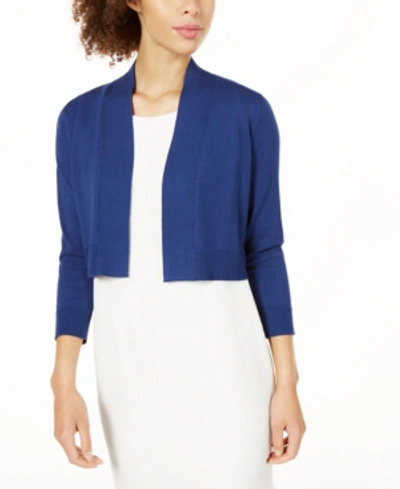 Shop Calvin Klein Shrug Cardigan In Dark Mallard