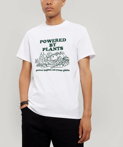 Shop Stella Mccartney Powered By Plants Cotton T-shirt In White
