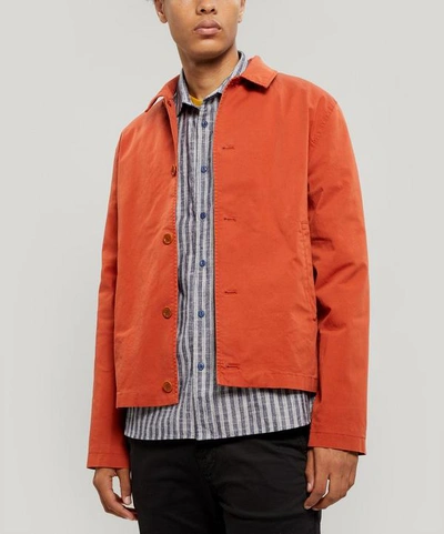 Shop Ymc You Must Create Twill Groundhog Jacket In Orange